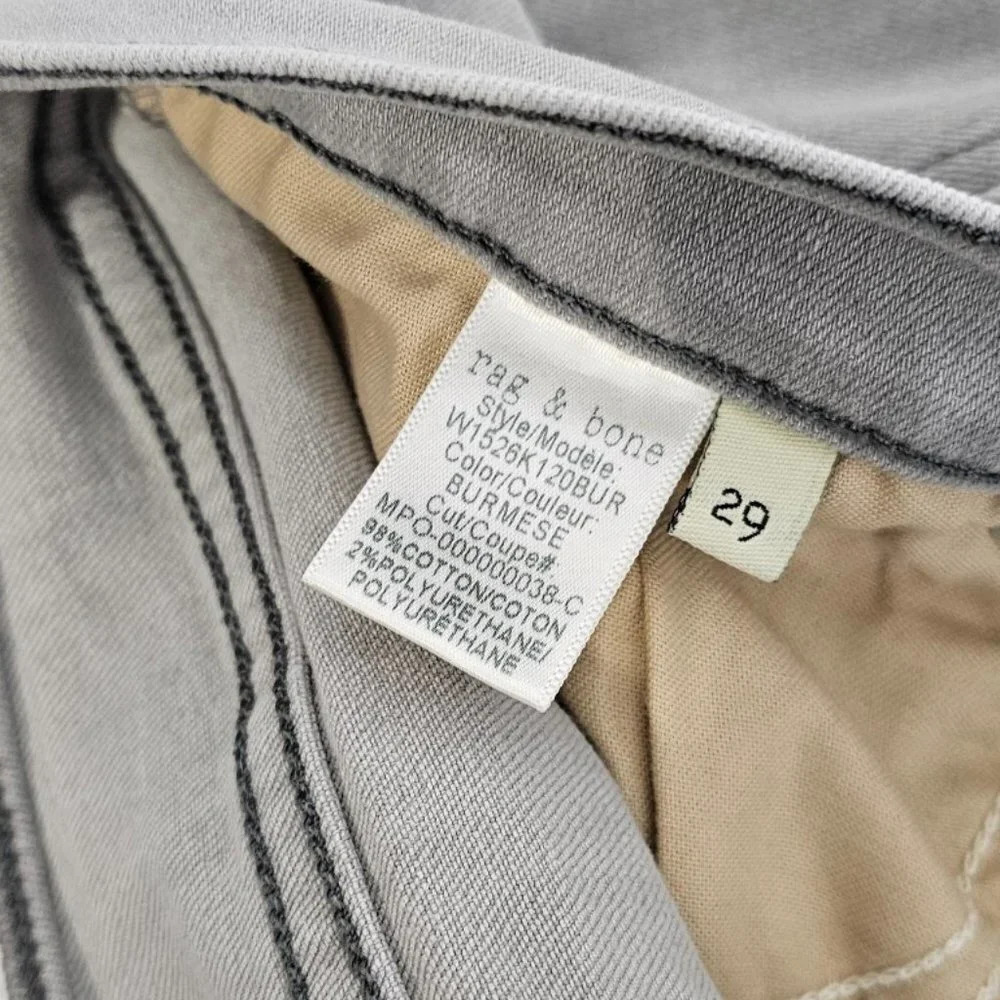 Rag & Bone Women's Ankle Skinny Jeans Size 29 Burmese Gray Wash - Picture 8 of 10